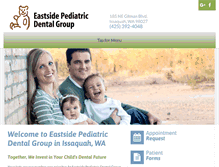 Tablet Screenshot of eastsidepediatricdentalgroup.com